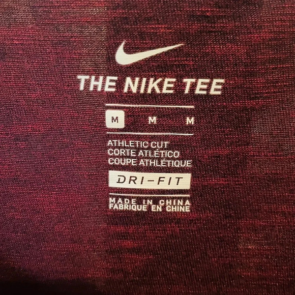 Nike Dri-Fit The Nike Tee women’s long sleeve Arkansas stretch tee SZ M dark red - Picture 4 of 9